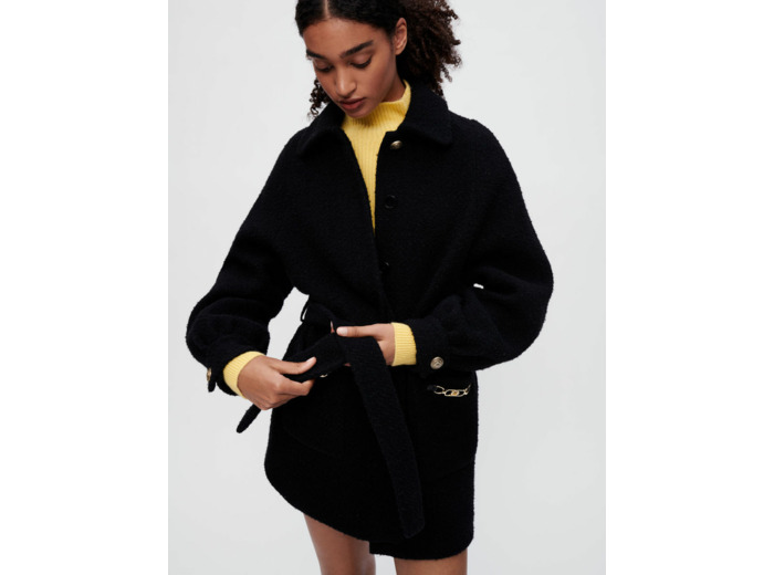 Manteau à détails mors Clover Maje