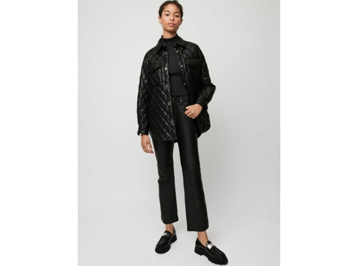 Pantalon en cuir stretch