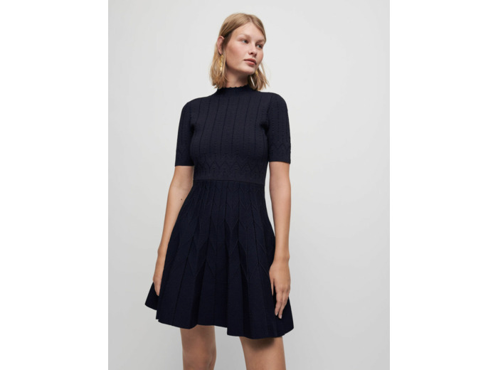 Robe patineuse en maille jacquard