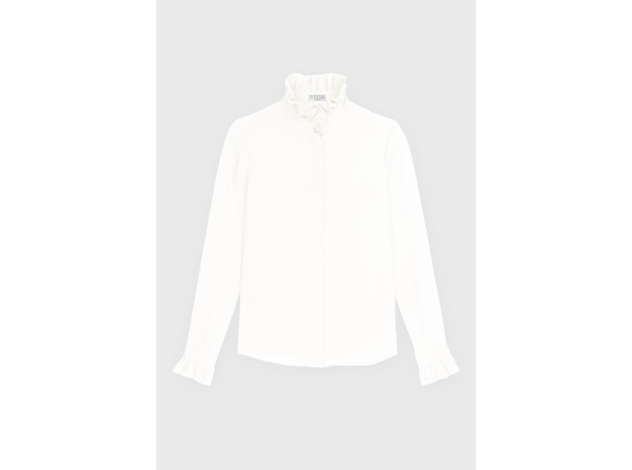 Chemise à col victorien écru