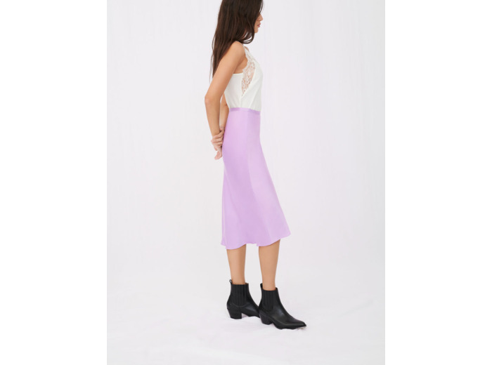 Jupe en satin de soie