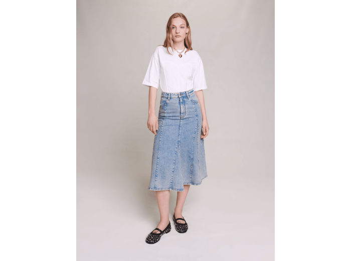 Jupe midi en denim