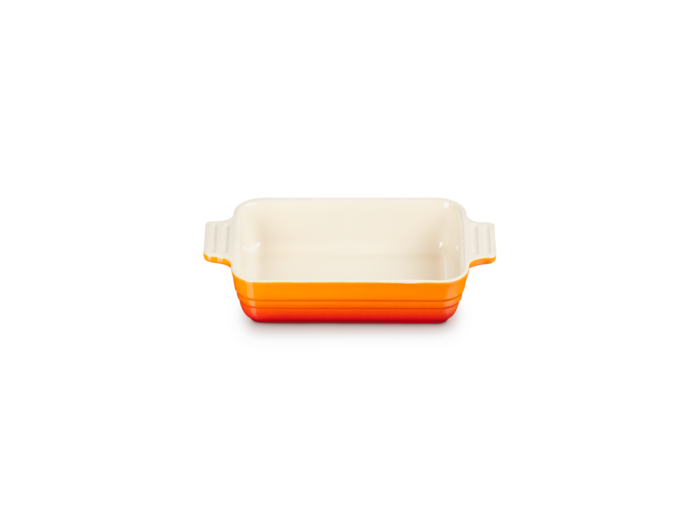 Plat rectangulaire classique 18cm en céramique volcanique