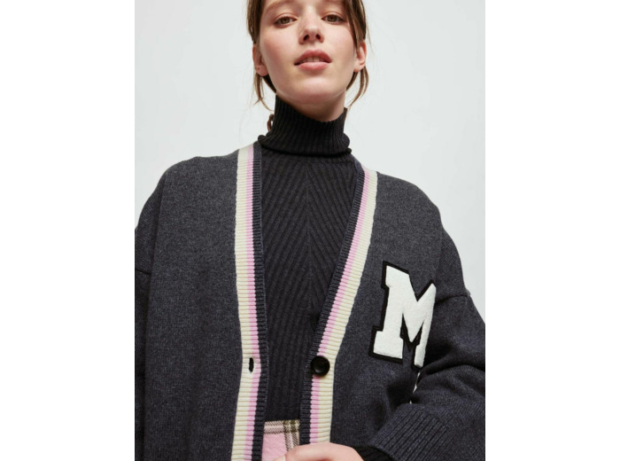 Cardigan collège patché M