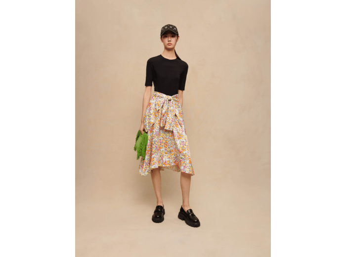 Robe nouée à imprimé fleuri