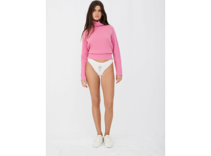 Culotte brodée en coton Cactus