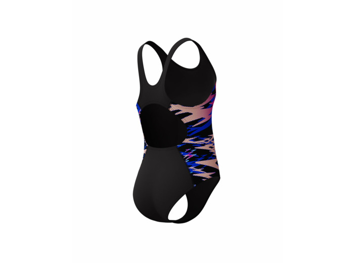 Maillot de bain Fille ECO H-BOOM SPLICE MUSCLEB 1P BLA/PIN Noir