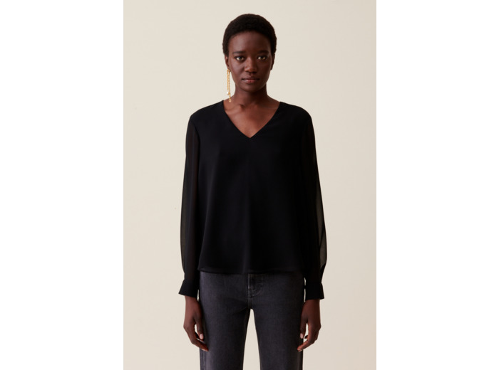 Blouse fluide transparente