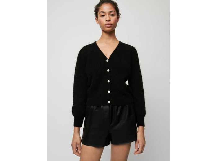 Cardigan en laine et mohair
