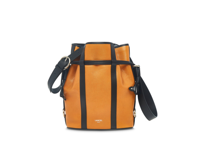ELSA FACON IGUANA ET CUIR LISSE - SAC SEAU - SAC SEAU