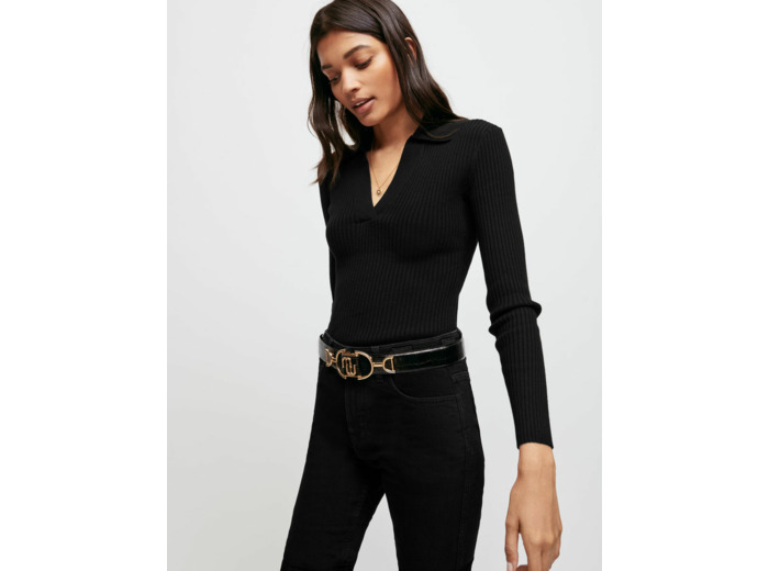 Pull décolleté à col