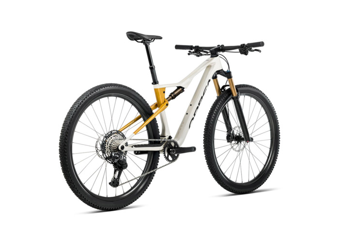 VTT tout suspendu OIZ M10 Blanc Ivoire/Jaune Bourdon