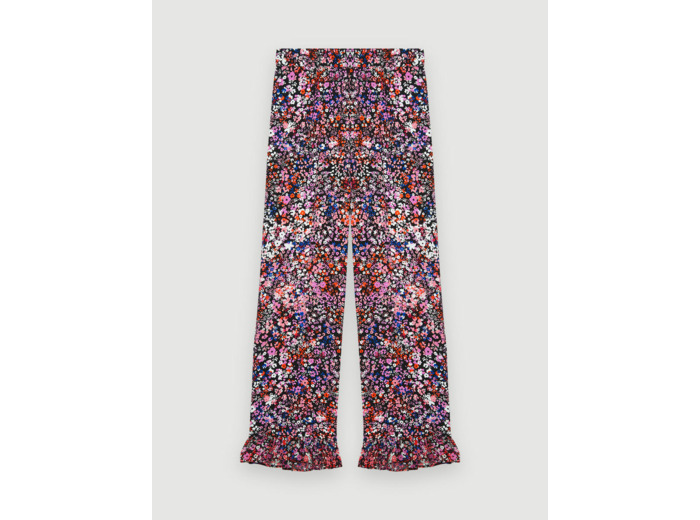Pantalon fluide imprimé fleurs