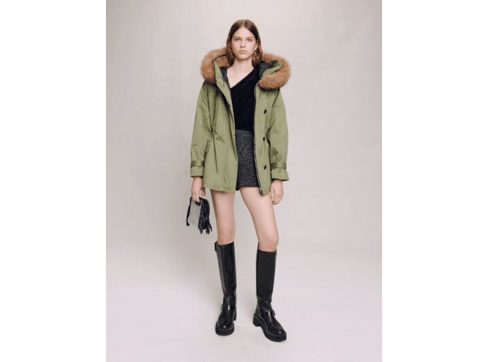 Parka courte à capuche