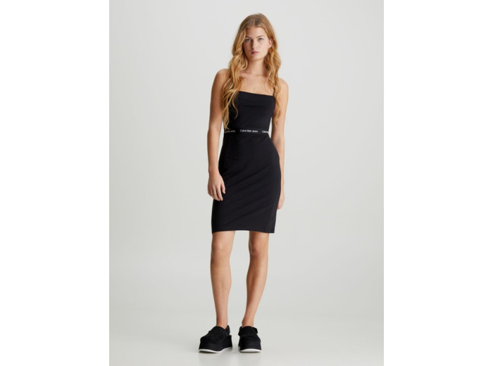 ROBE BODYCON À BRETELLES ÉLASTIQUES LOGO