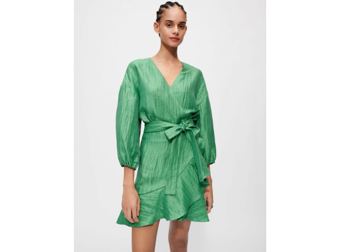 Robe portefeuille à nouer