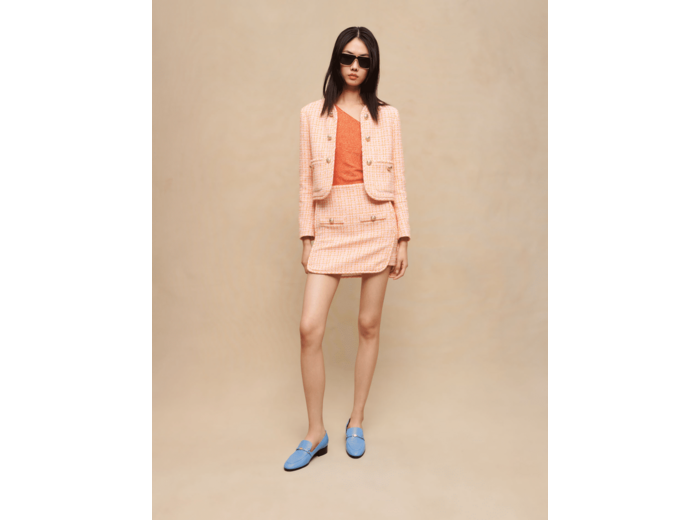 Jupe courte en tweed