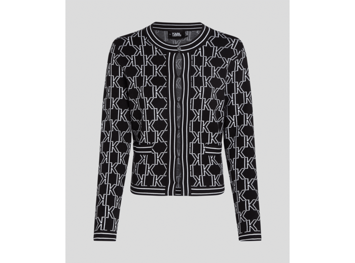 KL MONOGRAM KNIT CARDIGAN