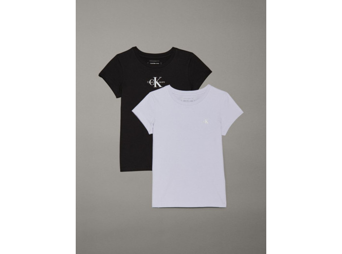 T-SHIRT SLIM MONOLOGO - PACK DE 2