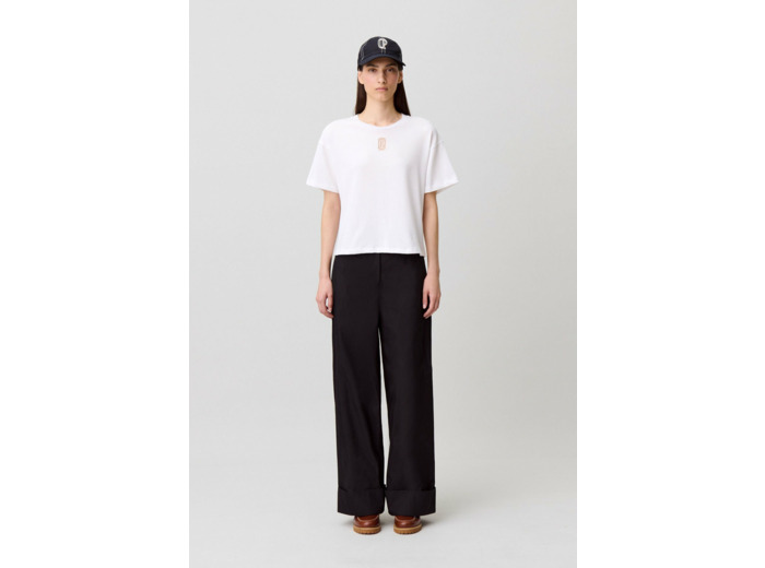 T-shirt coton large court