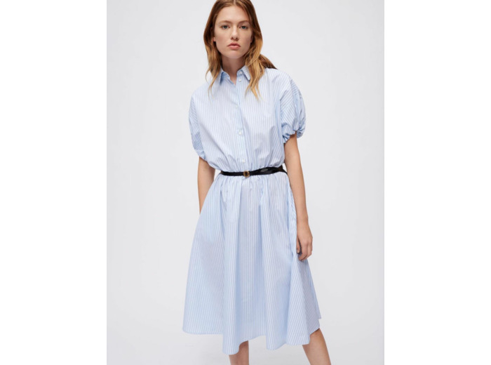Robe chemise à rayures