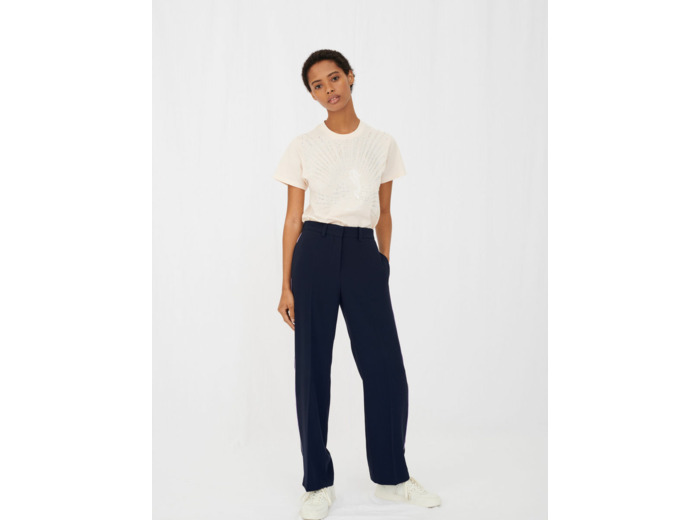 Pantalon de costume en crêpe