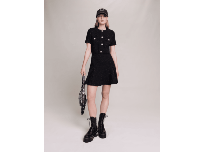 Robe courte en tweed