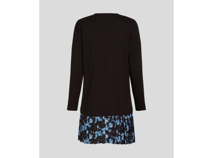 PLEATED ORCHID TSHIRT DRESS