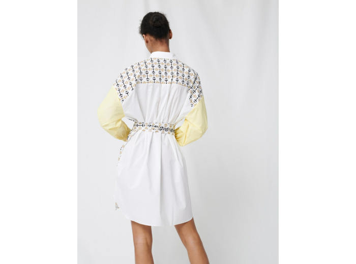 Robe chemise en coton imprimé