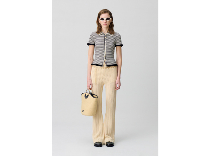 Pantalon fluide crochet