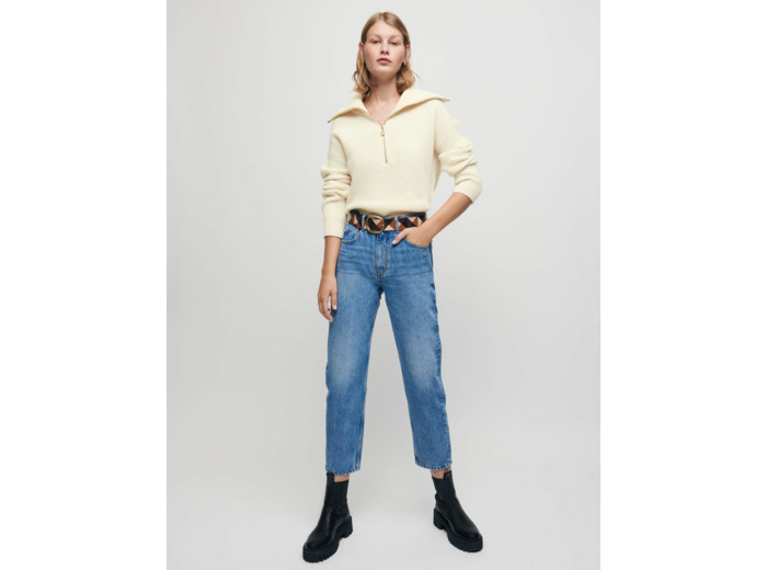 Jean mom taille haute