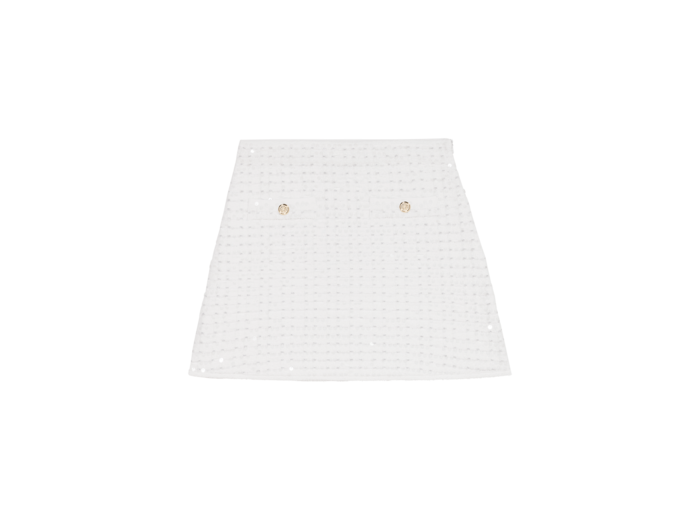 Jupe courte en maille à sequins