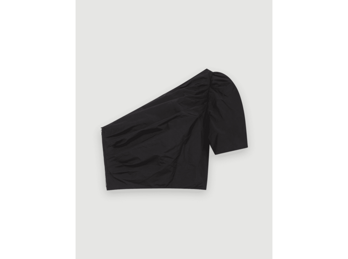 Top one shoulder en taffetas