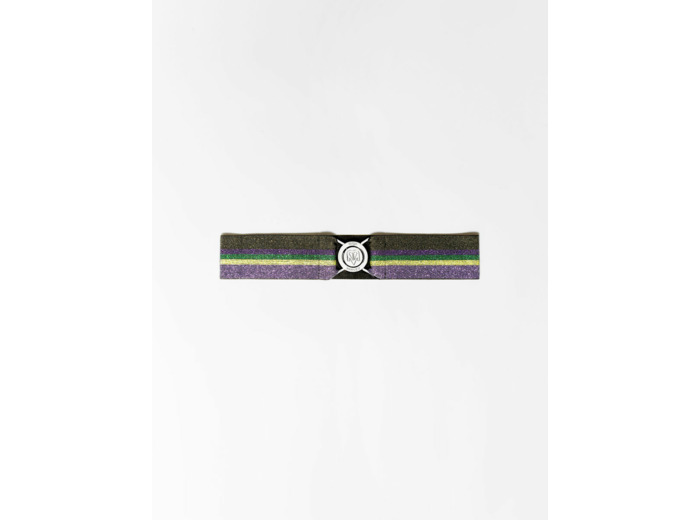 Ceinture élastique à rayures lurex