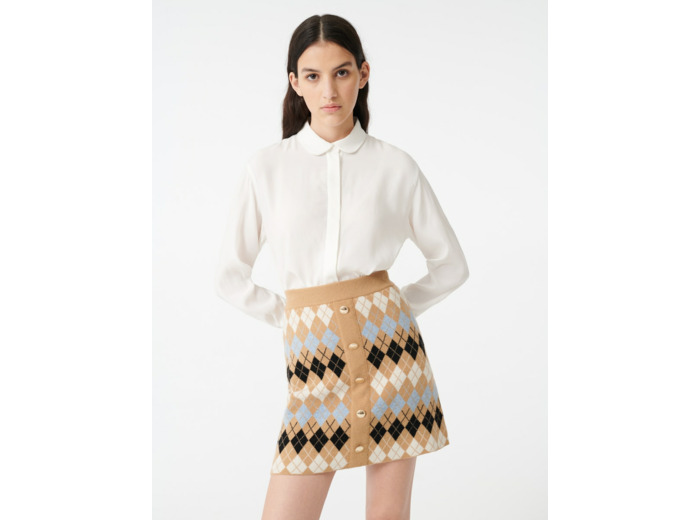 Chemise fluide col claudine