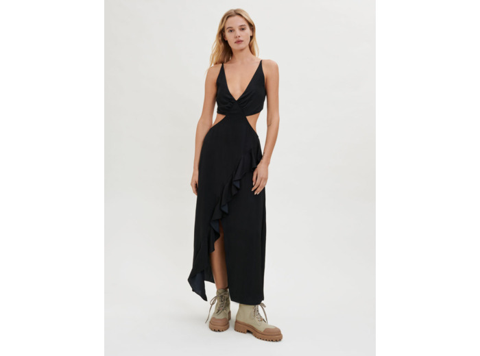 Robe en satin ajourée