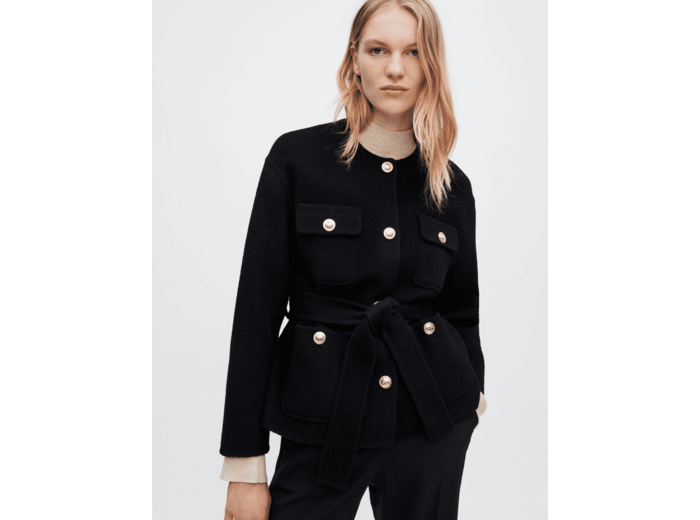 Manteau en double face texturé
