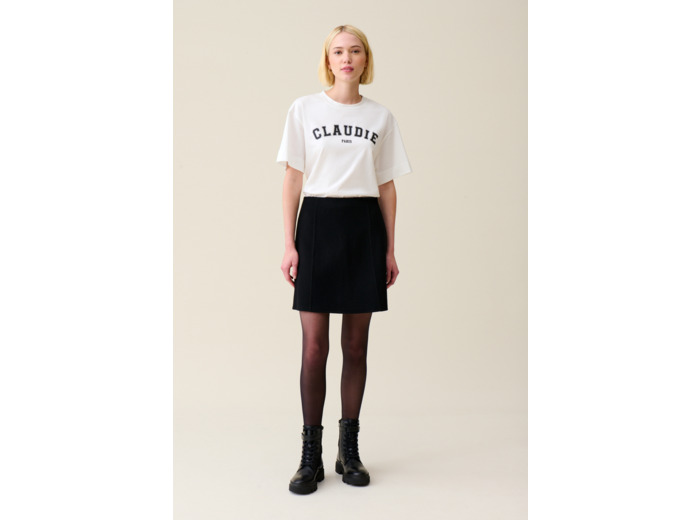 Jupe courte droite