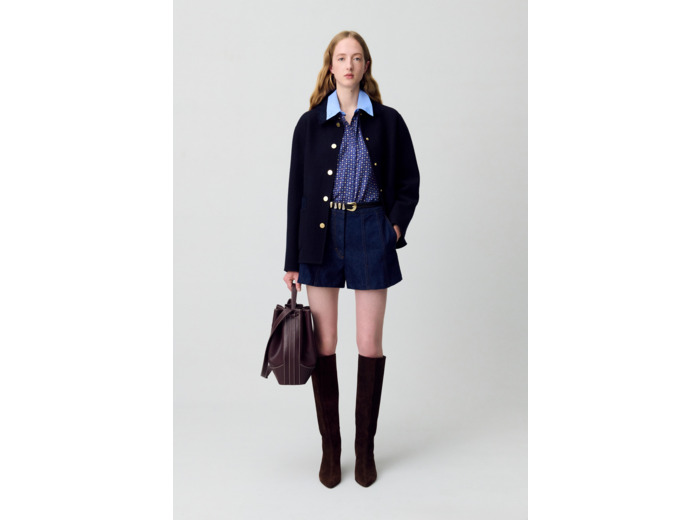 Short court denim brut