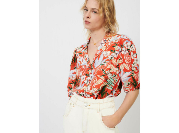 Chemise en viscose fluide imprimée