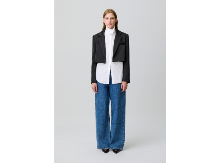 Veste satinée tailleur