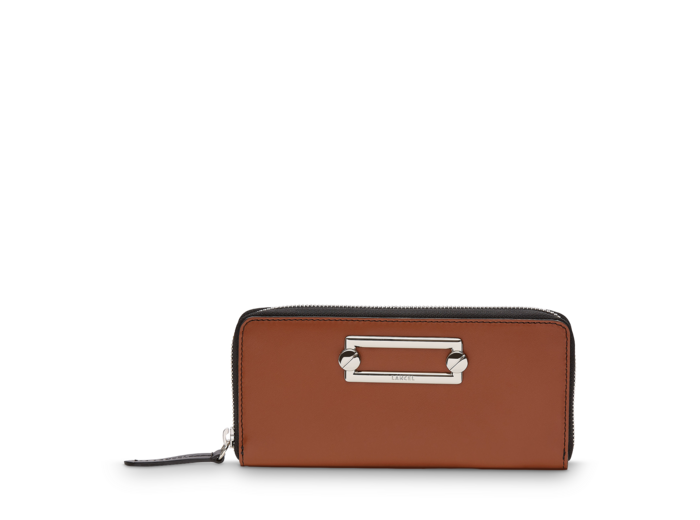 Clic de Lancel - Portefeuille slim zippe - Grand modèle - Noir Bois