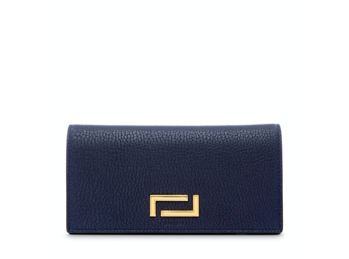 Pia de Lancel - Portefeuille continental dépliant - Bleu Petrole