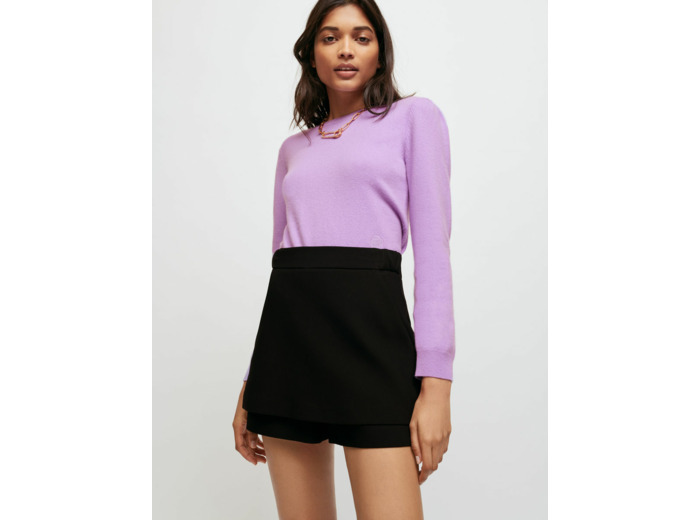Short jupe en crêpe