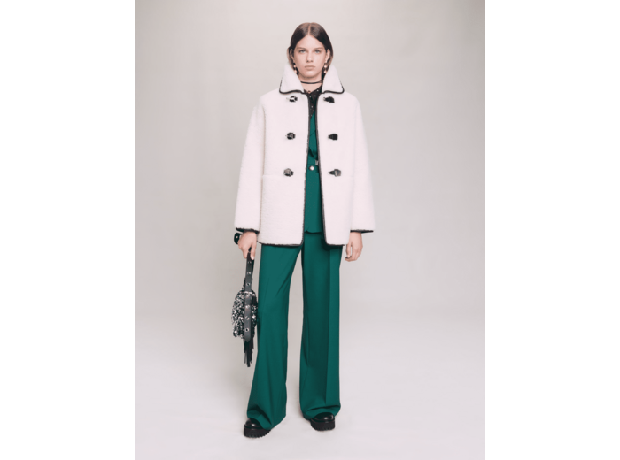 Manteau mi-long shearling