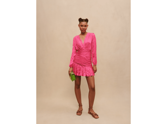 Robe courte drapée