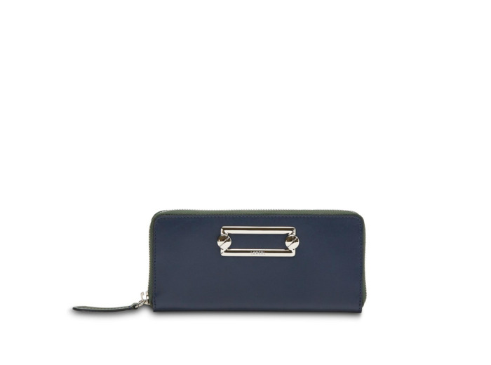 Clic de Lancel - Portefeuille slim zippe - Grand modèle - Cuir lisse