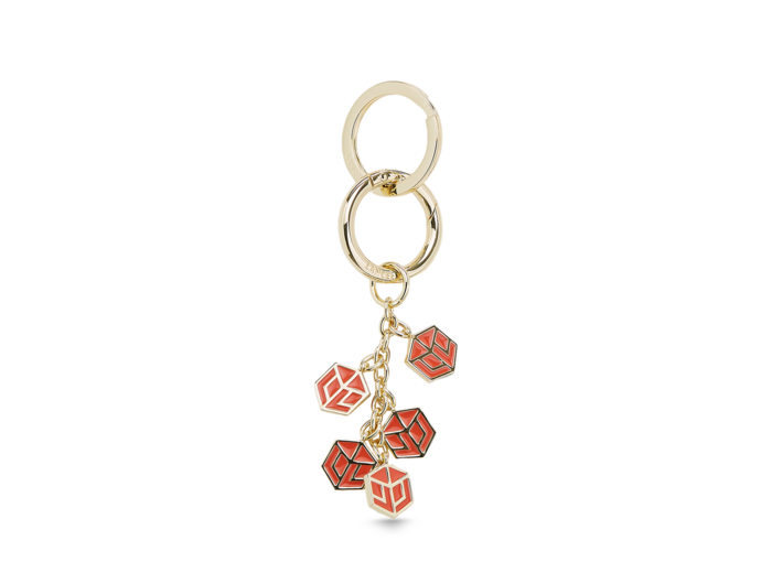 Logo Carré L - Porte-clés charms - Métal et émail