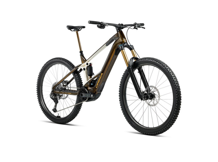 VTT tout suspendu électrique WILD/M M-LTD Caramel/Blanc Crème