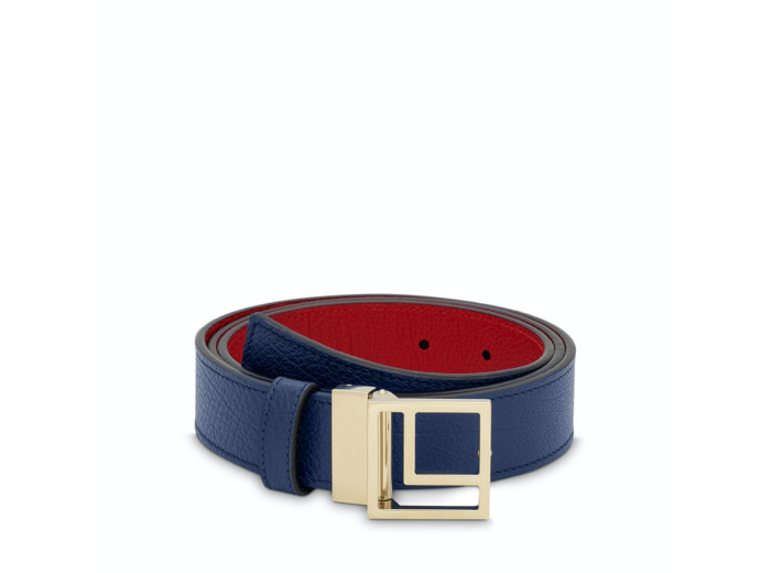 Logo Carré L - Ceinture réversible - Cuir grainé